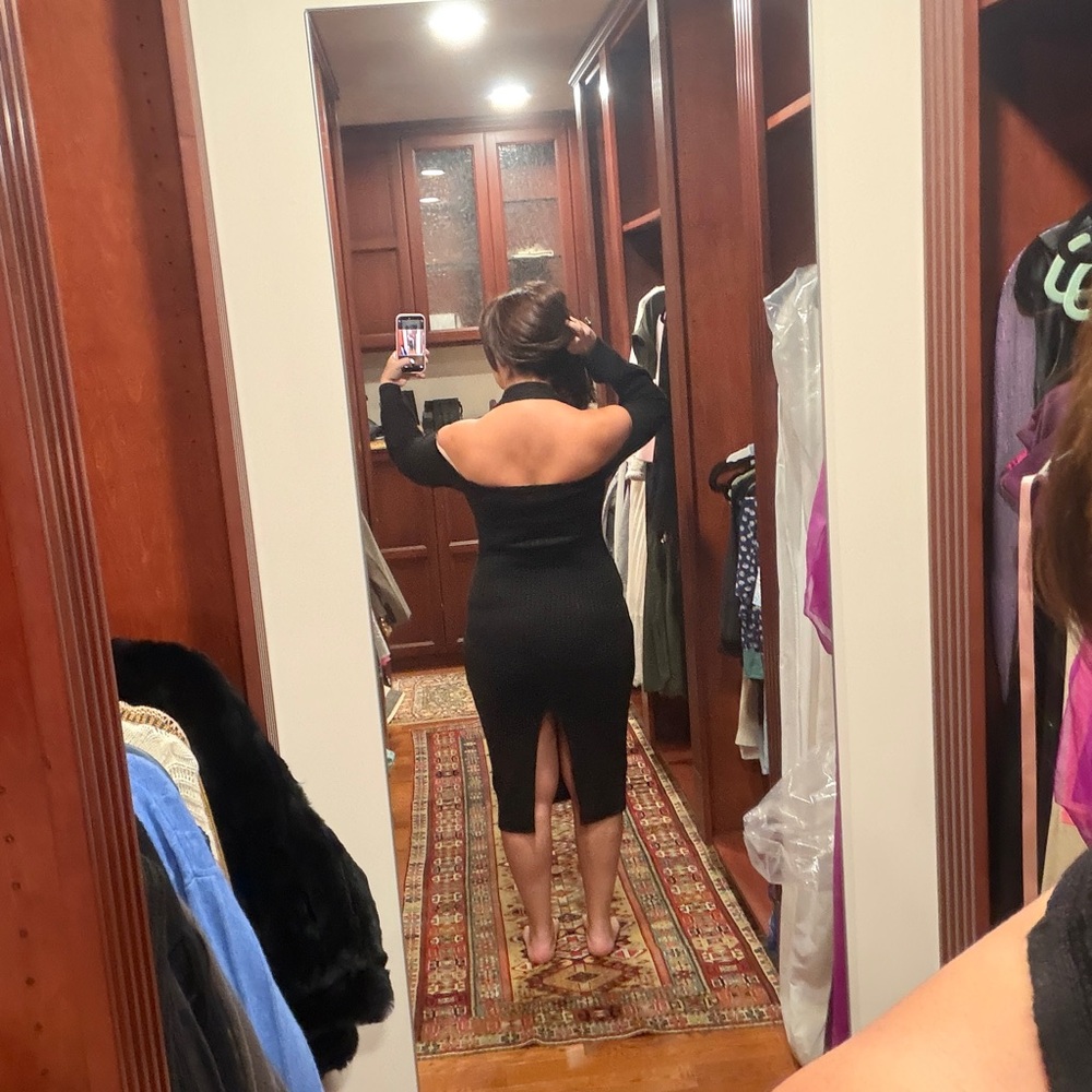 525 Cold Shoulder Sweater Dress - Picture 3 of 3
